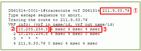 traceroute結果表示例